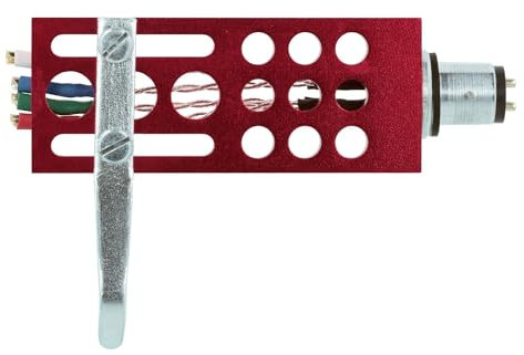 THAKKER HS-18 - Portatestina in Alluminio Lavorato a CNC - Rosso | Connessione PMI | Cavo portatestina Incluso, Viti in 4 Diverse Lunghezze, Dadi e rondelle | Aluminium Headshell