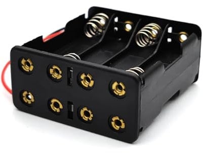 8 AAA 12V Battery Holder Case Double Side Spring Battery Holder With Wire Lead Back By Back Plastic Battery Box AAA