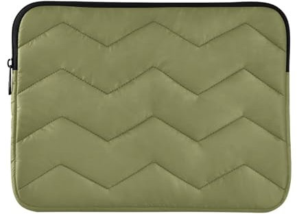 Olive Green Laptop Sleeve Case 13.3 Inch Laptop Cover Bag Lightweight Computer Sleeve for Men Women