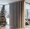 PANOVOUS Rod Pocket Room Divider Curtains for Ceiling Track - Blackout Curtains with Hooks, Privacy Drapes for Sliding Glass Doors, 100W x 84L Inches, Grey (1 Panel)