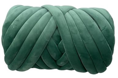 YOUUPOC Chunky Yarn,Sperriges Strickgarn 1 kg Dickes, klobiges Samtgarn, sperriger Riesenfaden, Handstricken, gewebter Faden, Korb, Decke, Teppiche, DIY, Arm, weiche Decke, Teppich (Color : 1)