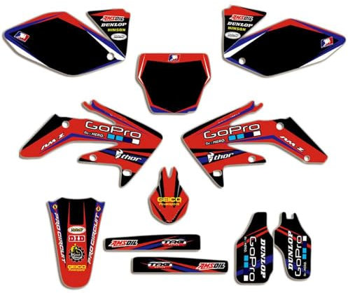ENARUI Grafiche Adesivi Compatibili con Honda CRF 250 CRF250R 2004 2005 e Numero Personalizzato Gratuito
