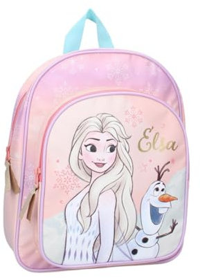 mybagstory - Sac à dos pour fille - La Reine des Neiges - Enfant - Ecole - Maternelle - Garderie - Cartable Fille - Taille 30 cm - Bretelles réglables - Idée Cadeau - Rose