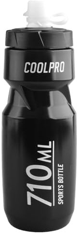 TRIWONDER Sport Trinkflasche 610ml 710ml BPA-frei Sportflasche Fahrrad und Mountainbike Wasserflasche für fahrrad, fitness, Outdoor, Joggen (Schwarz, 710 ml)