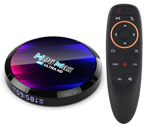 Android 13.0 TV BOX H96MAX 4G 64G With Gyroscope Voice Remote Control,TV BOX RK3528 Quad-Core 64bit Cortex-A53 Chipset Builtin 2.4G/5G WIFI 6 And BT 5.0 Support 3D 8K 6K 4K TV BOX ANDROID