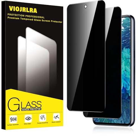 Viojrlra Sichtschutz für Samsung Galaxy S20 FE 5G Schutzfolie,Anti-Peeping Displayschutz 9H Härte Glas,Anti-Kratzer Anti-Spähen,Fingerabdruck-ID Unterstützen Schutz Anti-Spy Folie,2 Stück