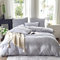 Amolavet Boho Bettwäsche 200x200 3teilig Set Grau Getuftet Vintage Blümchen aus Weich Bügelfreie Gebürstetem Mikrofaser - Boho Deko Sommer Bettwäsche 200x200 für Doppelbett
