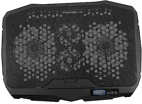 Uonlytech Supporto Di Raffreddamento Per Laptop Regolabile Con Ventola Led Ventilatore Silenzioso Portatile Per Notebook Con Altezze e Design Ergonomico Per Comfort Ottimale