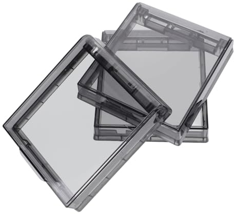 NUOBESTY 3pcs Grey Light Switch Covers Waterproof Protective Shield Child Safety Lock for Bathroom Wall Socket