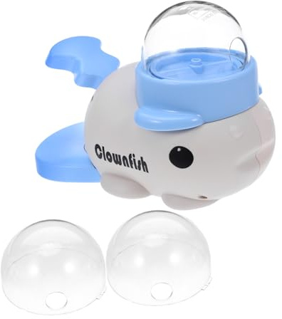 JOINPAYA Interactive Dog Treat Dispenser Toy Press and Rotate Function, Small Blue Whale Design, Sturdy Snack Feeder for Puppy Training and Mental Stimulation