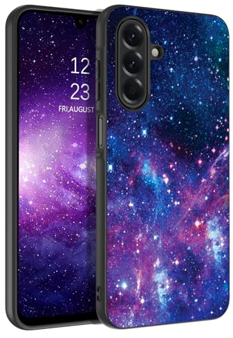 BENTOBEN Hülle für Samsung Galaxy A17 5G Hülle, Handyhülle Samsung Galaxy A17 Case Leuchten im Dunkeln Slim dünn Fluoreszenz Nebula Muster PC Schale TPU Bumper Kratzfest- Lila