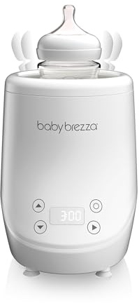 Baby Brezza AirSwirl Waterless Baby Bottle Warmer - Hospital-Grade Safe Warming for Breastmilk + Formula - No Hot Spots, No Water - Works with Nearly All Bottles
