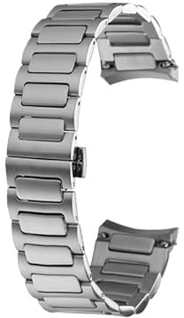 dayeer Gebogenes Edelstahlarmband für Mido Multifort TV M049.526 M049 Metall-Armband für Herren(Silver)