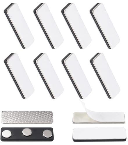 UFURMATE 8 Paar magnetische Klebestreifen zum Aufhängen von Bildern, abnehmbare Klebestreifen für beschädigungsfreie magnetische Fixatoren für Rahmen, Bilder, Heimdekoration