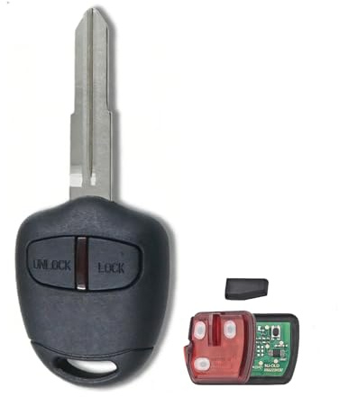 433mhz 2 Buttons For Mitsubishi Key Fob Remote Fob for Mitsubishi L200 Montero Pajero Shogun Triton Remote Key with 46chip ( MIT8 Blade ）Fit for Car Owner Replace or Add Spare Key