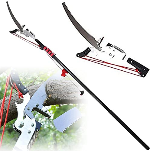 Telescopic Tree Pruners Professional Telescopic Pole Saws Height Extendable Pruning Saw Gardening Branch Saw Loppers Cutter Trimmer Tools for Trimming Branches and Leaves,5.4m/18ft