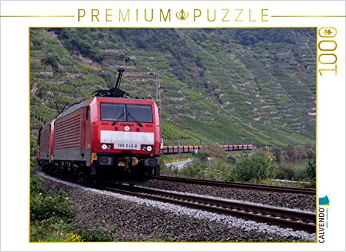 CALVENDO Puzzle 189 045 und Schwester mit Erzzug bei Winningen | 1000 Teile Lege-Größe 64 x 48 cm Foto-Puzzle für glückliche Stunden