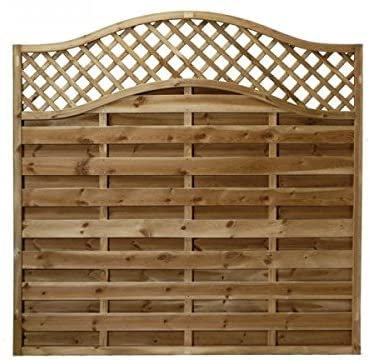 Total Sheds European Fence Panel 1.83m x 1.2m (6 x 4) Omega Decorative Lattice Top Pressure Treated Tanalised
