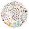 72 Blätter Scrapbooking Sticker Journal Sticker Erwachsene Washi Aufkleber Planner Aufkleber Decor Aufkleber 12 Themen Sortiert für Tagebuch Notizbuch DIY Kunst und Handwerk (Innocence)