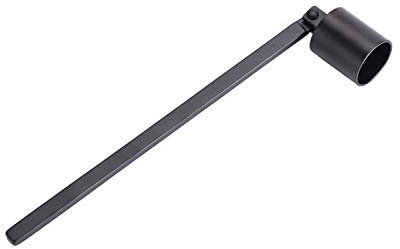 Candle Snuffer, Akozon Candle Cover Fashion Stainless Steel Straight Tube Shaped Candle Snuffer Wick Trimmer Cover Hand Tool (black)