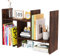 EasyPAG Kleines Schreibtisch Regal Holz Freistehend Bücherregal Verstellbar Schreibtisch Organizer Ständer Bürobedarf Ablage Display Regal,Braun