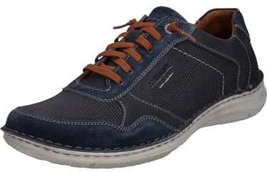 Josef Seibel Herren Low-Top Sneaker Anvers 97,Weite K (Extra weit),Wechselfußbett,schnürer,Halbschuhe,Sportschuhe,Indigo-Kombi,44 EU