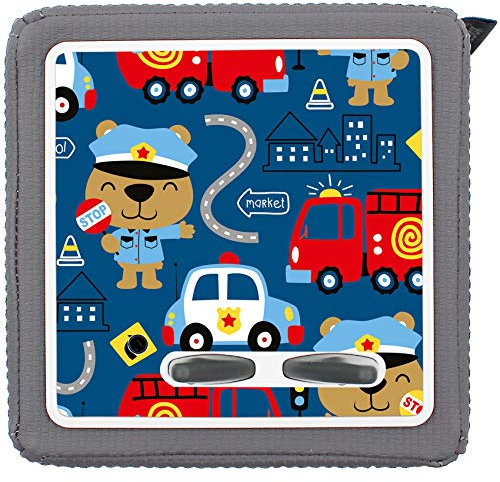 yabaduu Schutzfolie Schutzcover für Toniebox passgenau selbstklebend kindgerecht Folie Zubehör für Kinder Spielzeug (Y031-22 Einsatzfahrzeuge, Ohne Wunschname)