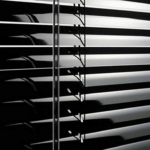 Optimal Products Aluminium Metal Venetian Blinds Trimable Easy Fit 25mm Slat Home Office Silver,Black,White Colours (Black, 105 x 150 cm)