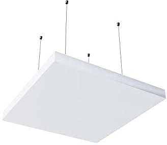 Horch Akustik Deckensegel, Schallabsorber zur Lärmreduktion, 60x60cm, Ohne Rahmen, Bezug: Schneeweiß (Vlies)