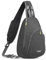 G4Free Kleine Schulter-Rucksäcke, Turnbeutel, Brust-Rucksack, Crossbody-Tagesrucksack, für Wandern, Outdoor, grau, S
