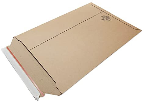 verpacking Wellpappversandtaschen Braun 330 x 490 mm – A3 [Größe und Stückzahl wählbar] Kartonversandtasche Versandtasche Pappe selbstklebend Versandumschläge aus Wellpappe 50 Stück