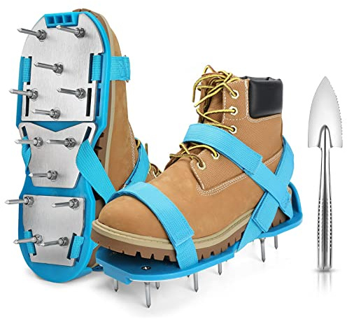 DenForste Scarpe aeratore per prato da giardino - Scarpe aeratore pre-assemblate per prato - Attrezzo aeratore per terrazze e giardini