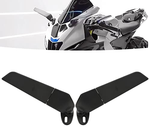 1 Pair Rotating Motorcycle Rear View Mirror, Bar End Side Mirrors for 250 300 H2 H4, Wind Mirror