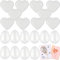 20 Stück Herzen und Eier/Ballon 3D-dimensionale Shaker-Kuppeln zum Hinzufügen von Maßen zu Shaker-Karten Kunststoff transparent geschwollene Shaker Abdeckungen für Kartenherstellung ohne Stanzformen