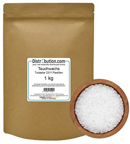 DistrEbution Tauchwachs Mantelwachs für Dip Dye Kerzen 1kg Tudastar 2311