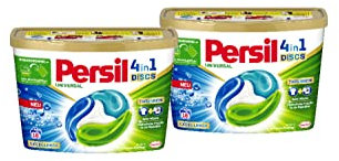 Persil Tiefenrein 4in1 DISCS 32 WL (2 x 16 Waschladungen), Universal Waschmittel mit Tiefenrein Technologie, Vollwaschmittel für reine Wäsche und hygienische Frische für die Maschine