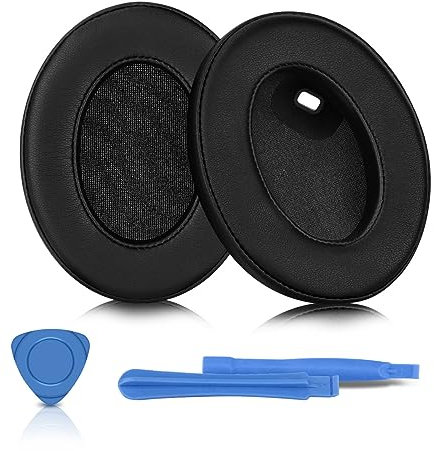 ELZO Cuscinetti Auricolari di Ricambio per Sony WH-1000XM4 (WH1000XM4), Over-Ear Cuffie di Ricambio per Sony 1000XM4, Cuffie Cuscinetto con Morbida Pelle Proteica, Memory Foam, Nero