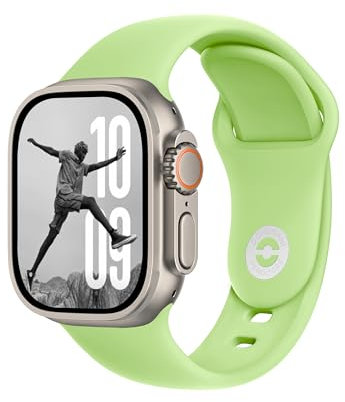 DONEGANI SB para Correa Apple Watch Se Ultra 2 40mm 44mm 46mm 42mm 45mm 41mm 38mm 49mm Series 10 9 8 7 6 5 4 3 Mujer Hombre Original Pulsera Strap Verde Claro