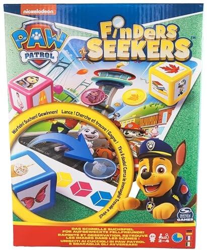 Spin Master Games Paw Patrol - Finders Seekers, das schnelle Suchspiel für aufgeweckte Fellfreunde, 2-4 Spieler, ab 4 Jahren