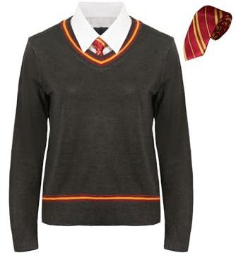 Seaehey Sweater Pullover Magie Cosplay Kostüm Weste V Neck Sleeveless Knitted Sweater Vest Sweatshirt Wizard Robe Halloween Carnival