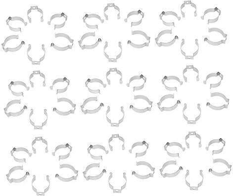 MILISTEN 50 Stück Lampenbefestigungsclip Glühbirnen Leichte Rohrschellen Röhrenlampenclip U-clips Halter Geführte Rohrschellen U Lichtrohrschellen T8 Rostfreier Stahl Leuchtstoffröhre Led