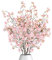 Dremisland 4PCS Fleurs de Cerisier Artificielles Branches Fausses Rose Fleurs de Pêche 100cm Bouquet Fleurs Cerisier Artificielles Plantes Longues Tiges Artificiel Deco pour Vase Maison Table Jardin