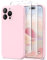 SuydanBox Magnetic for iPhone 13 Pro Max Case, Compatible with MagSafe, [Full Camera Protection][Screen Protector] Silicone Shockproof Protective Phone Case for iPhone 13 Pro Max 6.7, Chalk Pink