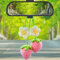Winmany 2PCS Cute Car Mirror Hanging Accessories Crochet Strawberry Flower Plant Hanging Ornament Handmade Knitted Rear View Pendant Interior Aesthetic Decoration (2, Pink, 28cm/11)
