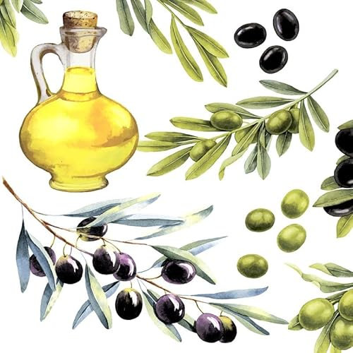 240 Duni Tissue-Servietten 33 x 33 cm Olives 3-lagig