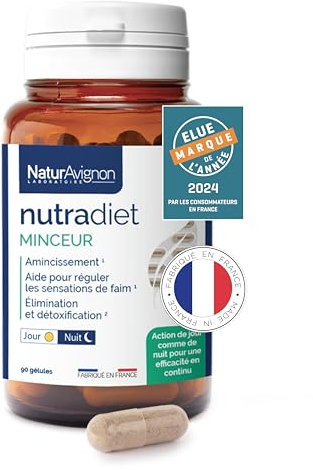 NaturAvignon Nutradiet Minceur perte de poids rapidement | bruleur de graisse puissant | minceur homme & femme | coupe faim puissant et efficace perte de poids extra fort | 90 gelule minceur puissante