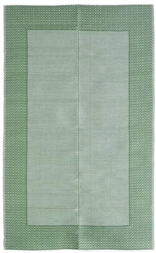 vidaXL Outdoor Teppich Doppellagiges Jacquard-Muster Balkon Terrasse Garten Außenteppich Balkonteppich Gartenteppich Terrassenteppich Grün 120x180cm PP