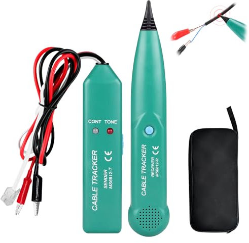 MS6812 Traceur Cable, Cable Tracker, Detecteur Cable Robot Tondeuse, Traceur De Câble Portable, Testeur De Câble Téléphonique, Traceur Cable Electrique Pour Téléphone Traqueur De Câble