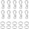 YEYIT 20 Stücke Karabiner Schlüsselanhänger Karabinerhaken Klein Carabiner Edelstahl Mini Karabiner Set Schlüsselanhänger Haken Kletterhaken Für Klettern Wandern Outdoor-Reisen Etc, Silberne