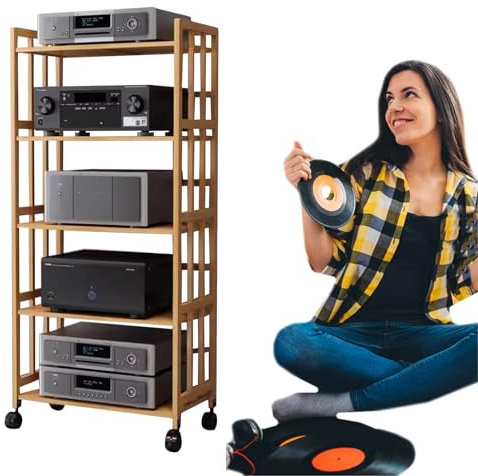 Audio rack hifi regal Modern Medienaufbewahrungsschrank/ AV-Medienständer, Wohn-/ Spiel-/ Aufnahmeraum DVD-DVR-Komponentenregal/ Audio/Video-Aufbewahrungsregal, Für DVD-Player/ Kabelboxen/ Spielekonso